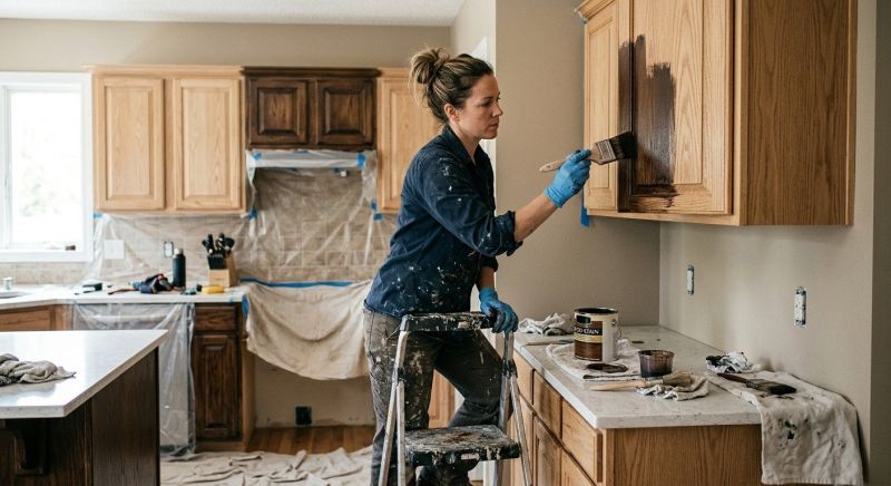 Kitchen Cabinet Staining in Cincinnati, OH