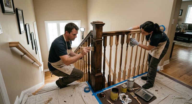 Bannister Staining in Wilmington, NC