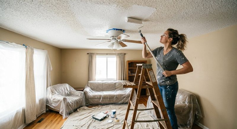Stucco Ceiling Painting in Wilmington, NC