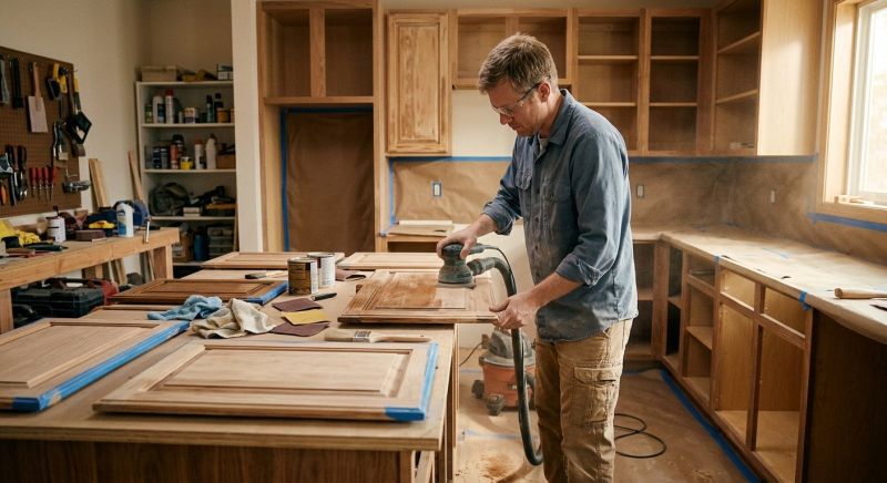 Wood Cabinet Refinishing in Carmel, IN